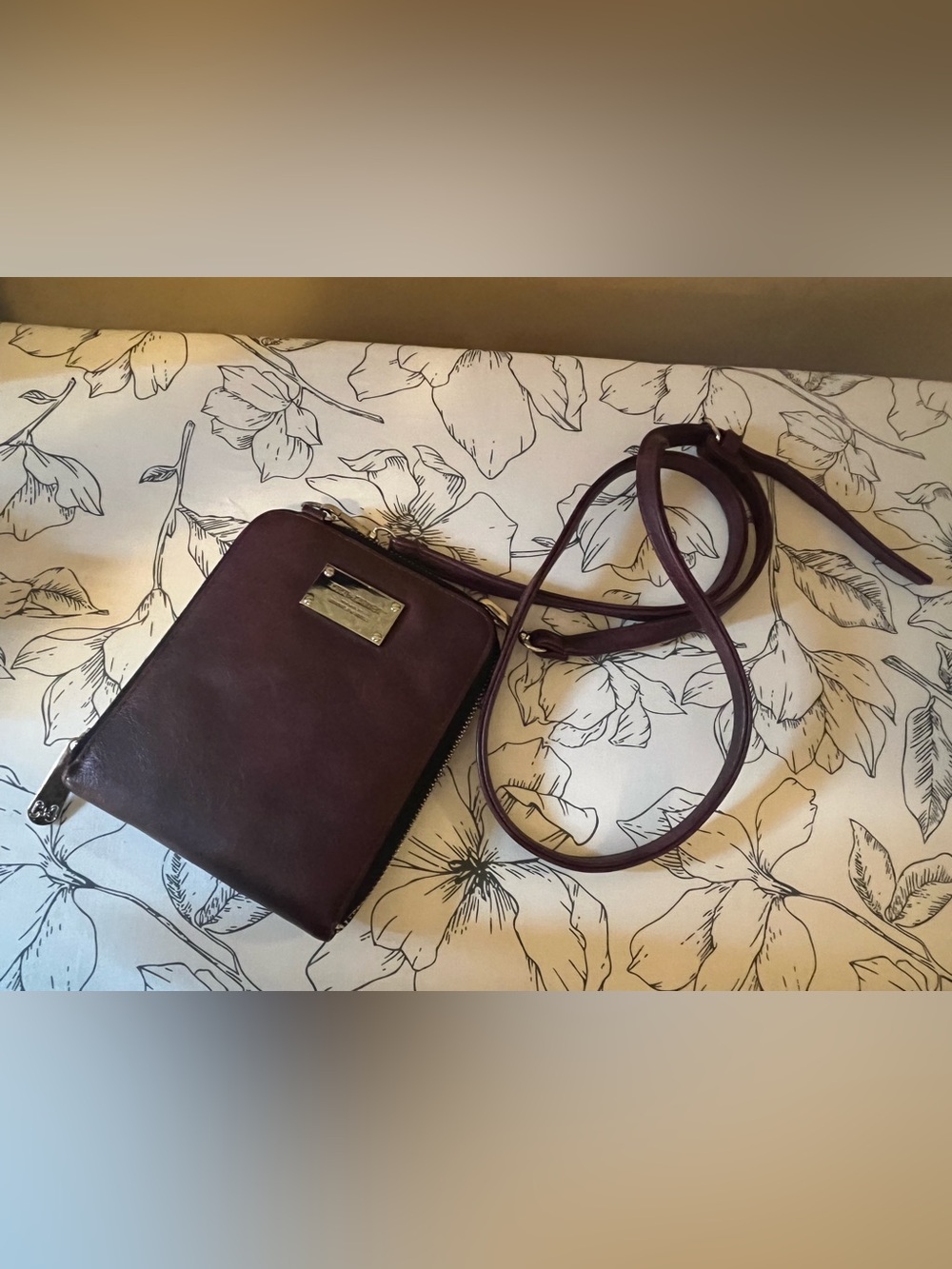 Coco + Carmen Deep Plum Leather Crossbody Bag